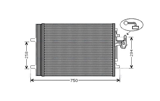 Condenser, air conditioning VO5161D Ava Quality Cooling