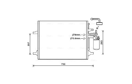 Condenser, air conditioning VO5166D Ava Quality Cooling