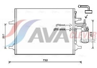 Condenser, air conditioning VO5166D Ava Quality Cooling