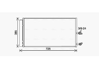 Condenser, air conditioning VO5194D Ava Quality Cooling