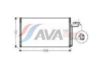 Condenser, air conditioning VOA5150 Ava Quality Cooling