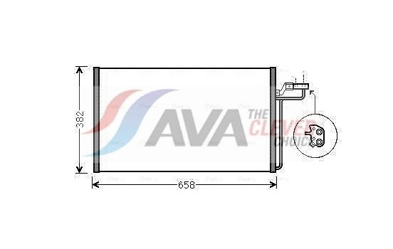 Condenser, air conditioning VOA5150 Ava Quality Cooling