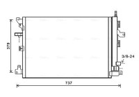 Condenser, air conditioning VOA5152D Ava Quality Cooling
