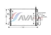 Condenser, air conditioning VOA5158D Ava Quality Cooling