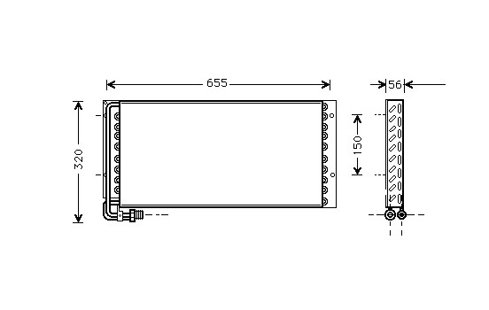 CONDENSER sor Man M90 (R134) 10 / 93- 64005011 International Radiators