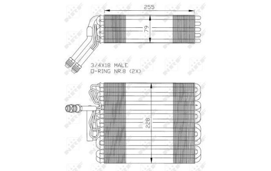 Evaporator, air conditioning 36024 NRF