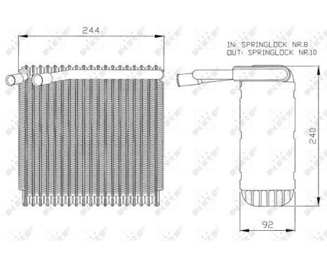 Evaporator, air conditioning 36027 NRF, Image 5