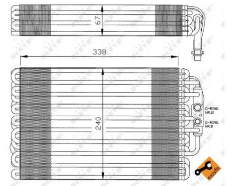 Evaporator, air conditioning 36034 NRF, Image 6