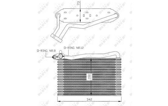 Evaporator, air conditioning 36037 NRF, Image 2