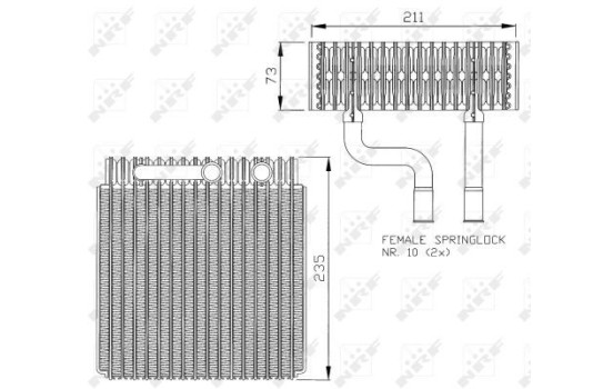 Evaporator, air conditioning 36073 NRF, Image 5