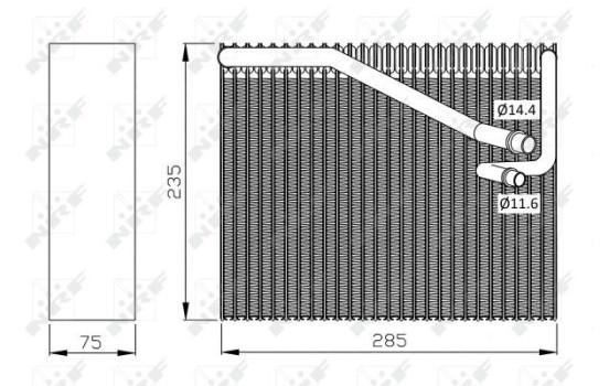 Evaporator, air conditioning 36081 NRF