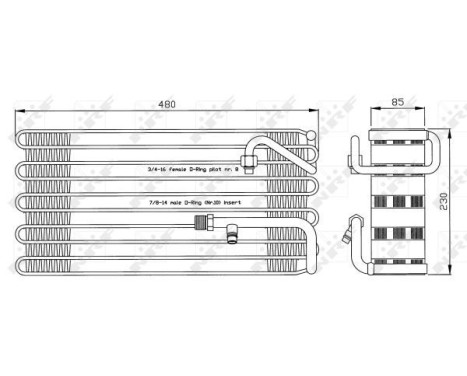 Evaporator, air conditioning 36105 NRF, Image 5