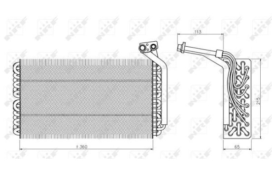 Evaporator, air conditioning 36136 NRF