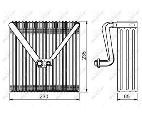 Evaporator, air conditioning 36141 NRF