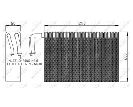 Evaporator, air conditioning 36146 NRF, Image 5