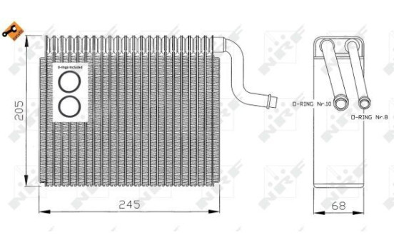 Evaporator, air conditioning EASY FIT 36050 NRF, Image 4