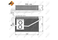 Evaporator, air conditioning EASY FIT 36118 NRF