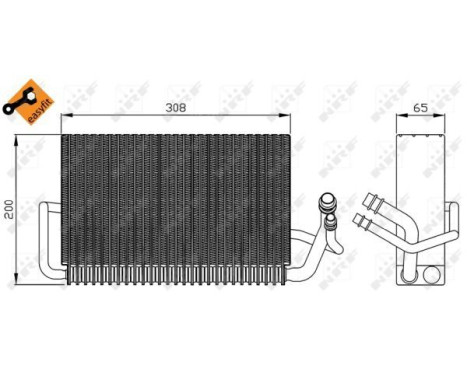 Evaporator, air conditioning EASY FIT 36121 NRF, Image 6