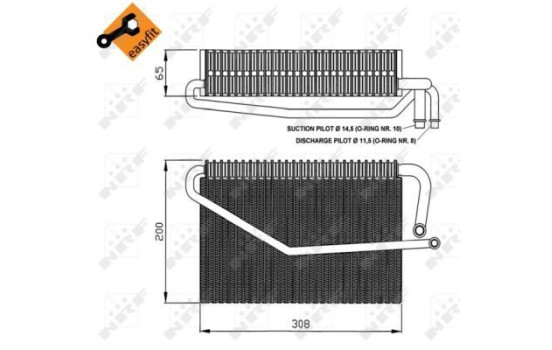 Evaporator, air conditioning EASY FIT 36122 NRF