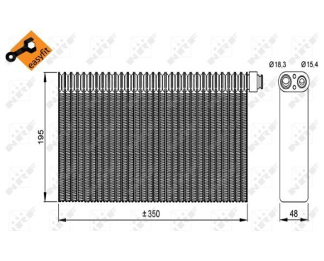 Evaporator, air conditioning EASY FIT 36148 NRF, Image 6