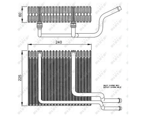 Evaporator, air conditioning EASY FIT 36151 NRF
