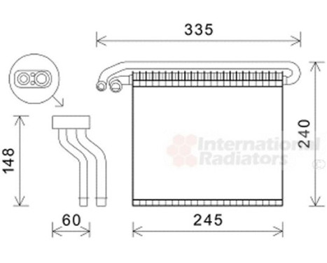 Evaporator, air conditioning