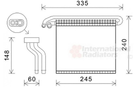 Evaporator, air conditioning