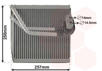 Evaporator, air conditioning