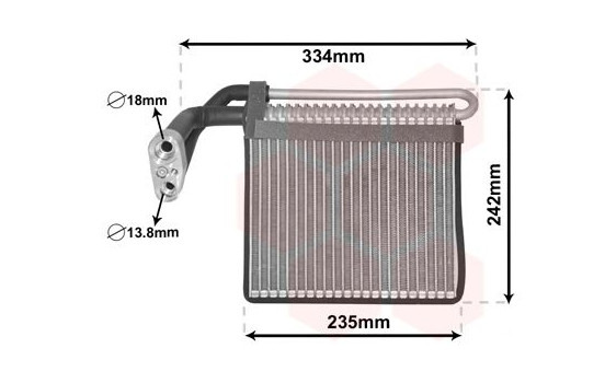Evaporator, air conditioning