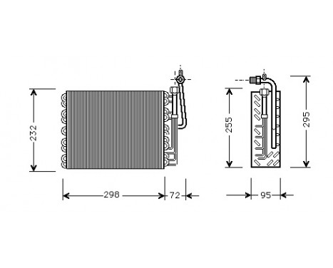Evaporator, air conditioning