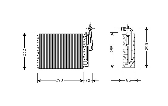 Evaporator, air conditioning