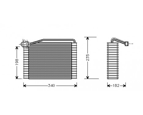 Evaporator, air conditioning