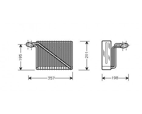 Evaporator, air conditioning