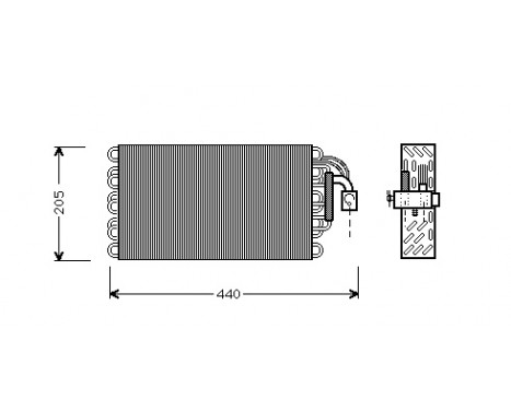 Evaporator, air conditioning
