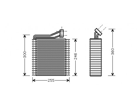 Evaporator, air conditioning
