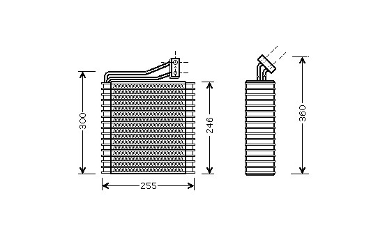 Evaporator, air conditioning