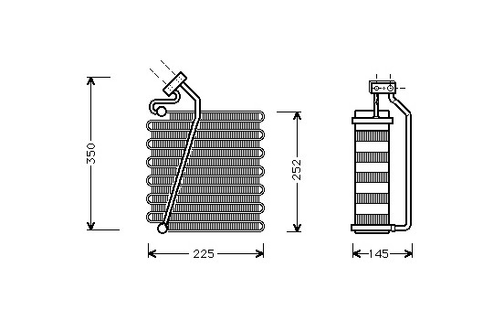 Evaporator, air conditioning
