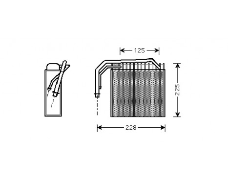 Evaporator, air conditioning