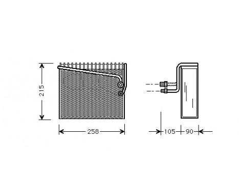 Evaporator, air conditioning