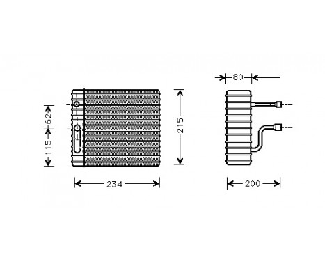 Evaporator, air conditioning