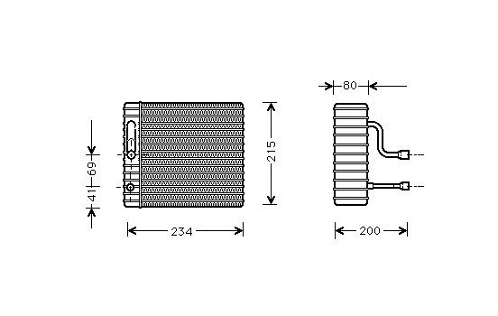 Evaporator, air conditioning