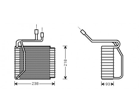 Evaporator, air conditioning