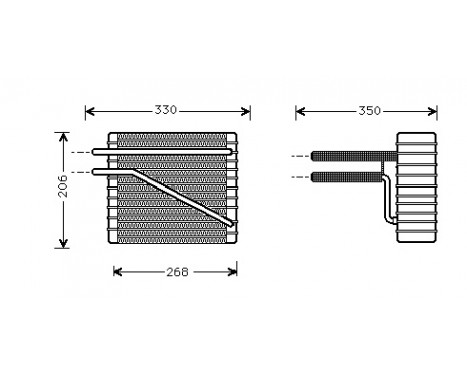 Evaporator, air conditioning