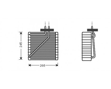 Evaporator, air conditioning
