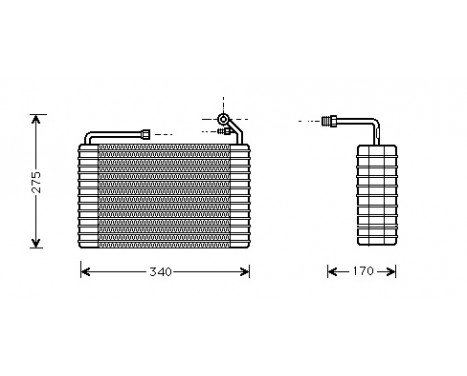 Evaporator, air conditioning