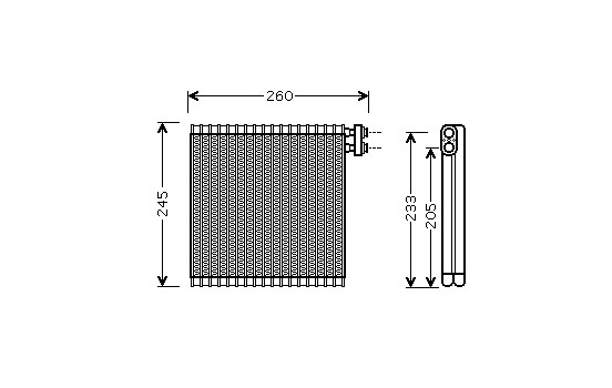 Evaporator, air conditioning
