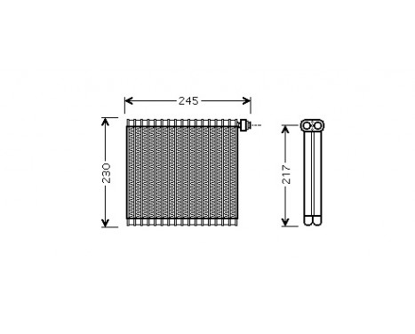 Evaporator, air conditioning