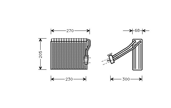Evaporator, air conditioning