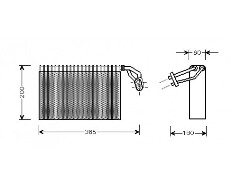 Evaporator, air conditioning