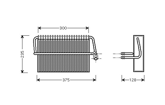 Evaporator, air conditioning